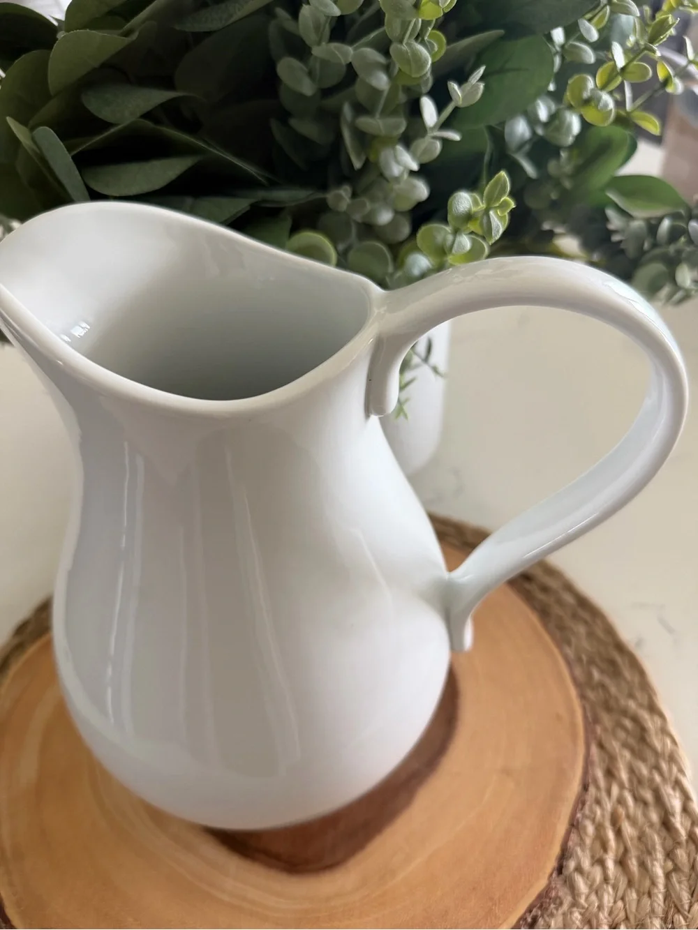 Pottery Barn The Great White Ceramic Pitcher. White.